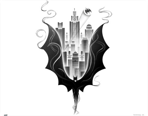 DC Comics Batman City Scape Cover Art Xbox 360 Slim (2010) Skin